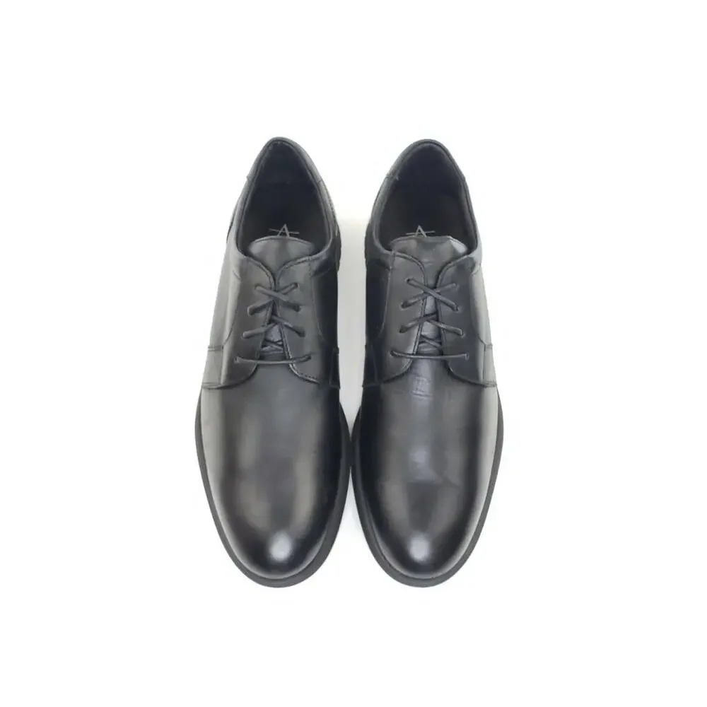 Aquatalia Mens Plain Toe Oxford Dress Shoes Black Leather Lace Up Size 12